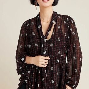𝅺Anthropologie Not So Serious Elysia Blouse, Size Medium